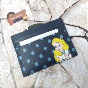 Disney X New York Alice In Wonderland Card Holder MSRP $79 Blue Kate Spade